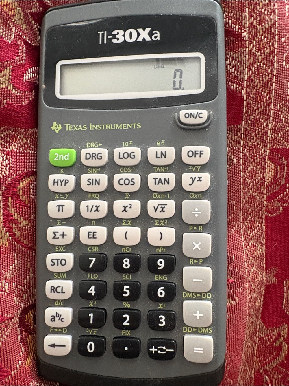 Texas Instruments TI-30Xa Scientific Calculator - Black and White